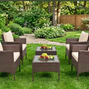 Brand New in Box 4 Chairs + 2 Tables Patio Furniture Smoke Free Home